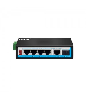 POE комутатор 6-ти портовий індустріальний HongRui HR500-AXGR-411S