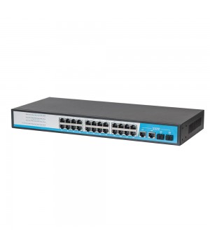 POE коммутатор 28-и портовый HongRui HR901-AF-2422GS 400 Вт 