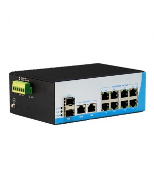POE комутатор 12-ти портовий індустріальний HongRui HR600-AFG-822S