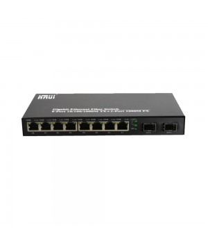 Медіаконвертер 10-портовый HongRui HR900WS-2G8GE