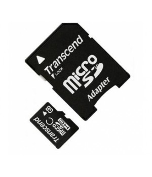 Карта памяти microSDHC 4GB Transcend Class4 + SD адаптер