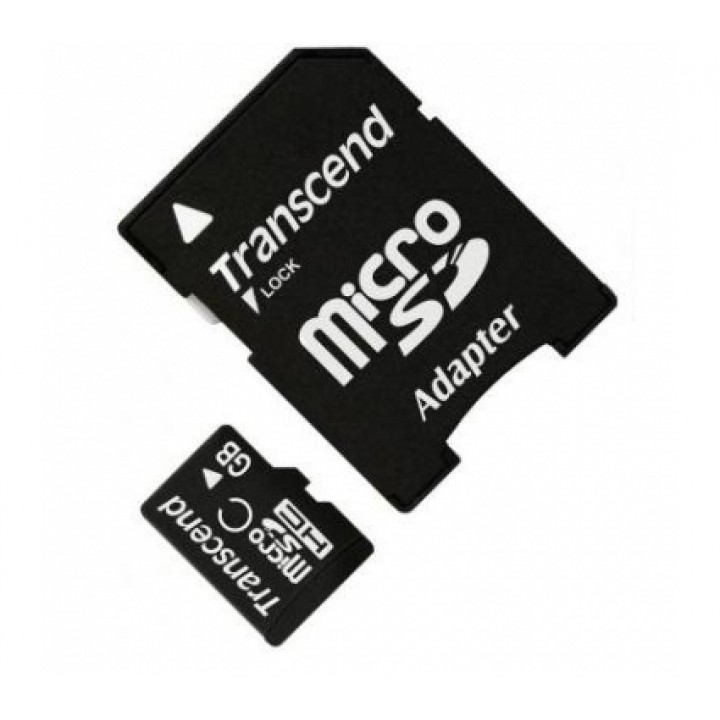 Карта памяти microSDHC 4GB Transcend Class4 + SD адаптер