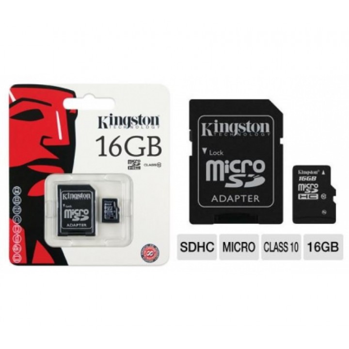 Карта памяти microSDHC 16GB Kingston Class10