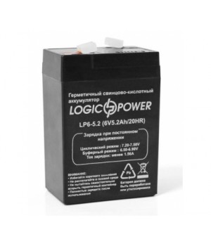 Аккумуляторная батарея LogicPower 6V 5.2 Ah