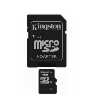 Карта памяти microSDHC 4GB Kingston Class10 + SD адаптер