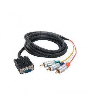 Кабель VGA/3RCA 1.5m, черный