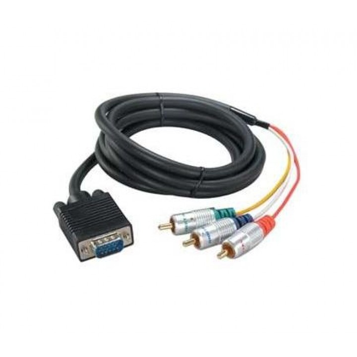 Кабель VGA/3RCA 1.5m, черный