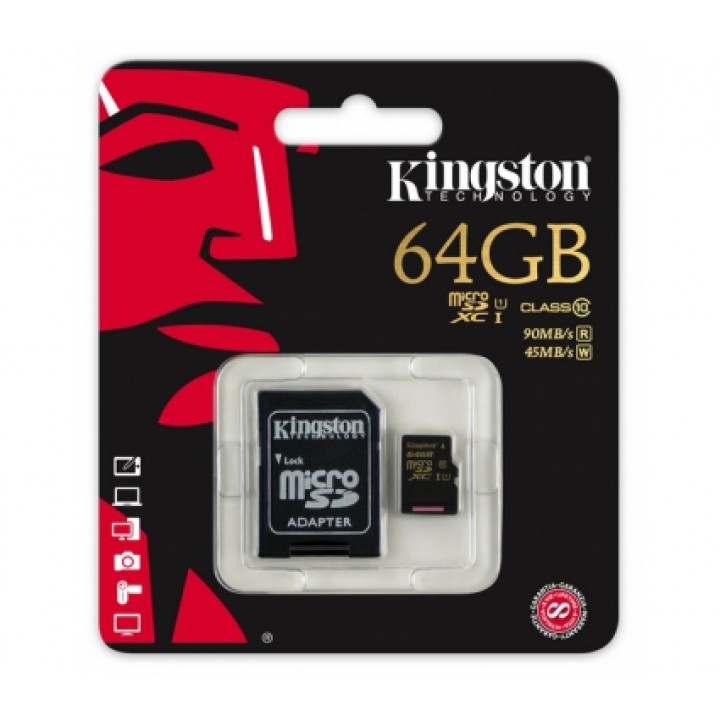 Карта памяти Kingston microSDXC 64Gb