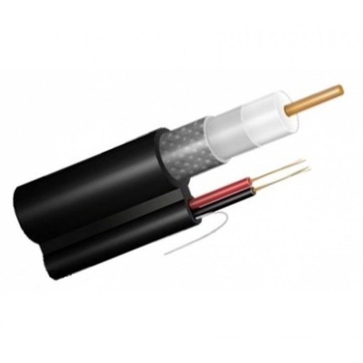 Кабель коаксиальный FinMark F690BCu-2x0.75 black