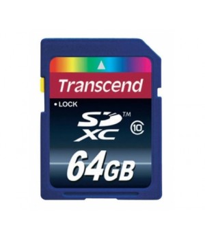 Карта памяти Secure Digital Card 64Gb XC10 UHS-I Transcend