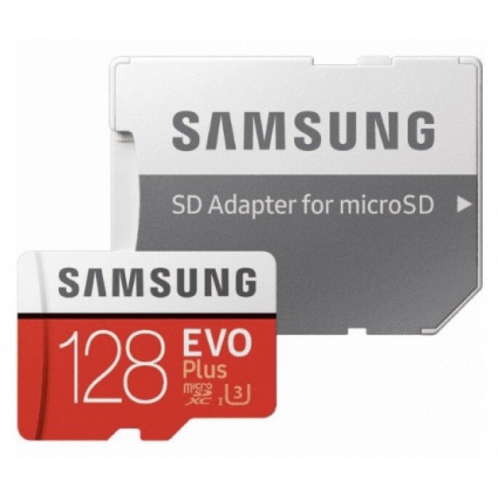 Карта памяти microSDXC 128GB Samsung EVO Plus UHS-I + SD адаптер