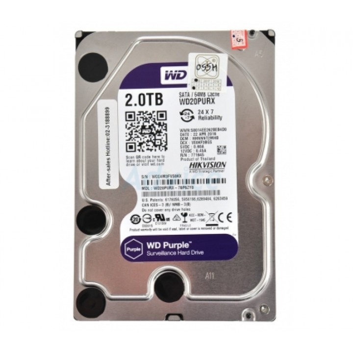Жёсткий диск 2Tb WD20PURX (партнёр Hikvision)