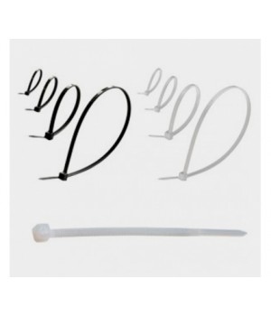 Стяжка кабельная монтажная 4х180 мм чёрная