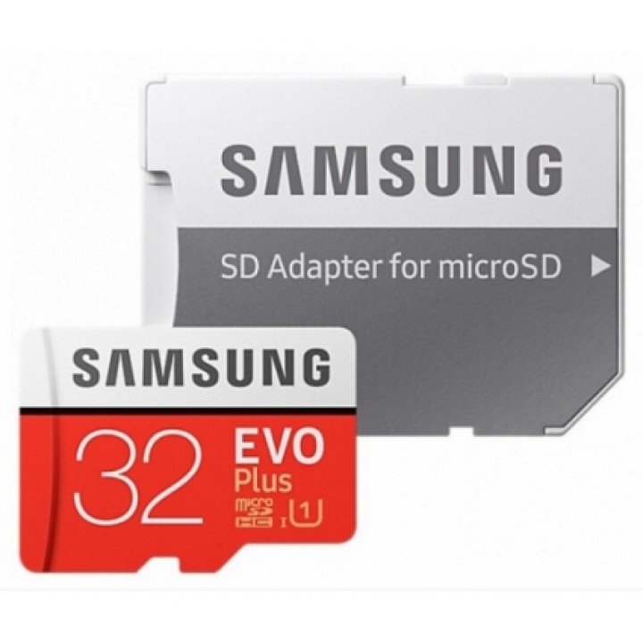 Карта памяти microSDHC 32GB Samsung EVO Plus UHS-I + SD адаптер