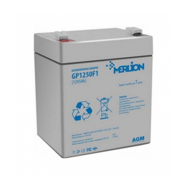 Аккумуляторная батарея Merlion GP1250F1 (12V 5Ah)