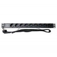 Блок розеток 1U 19" 9 розеток, 1,8м CSV WT-2260B-GER-1,8