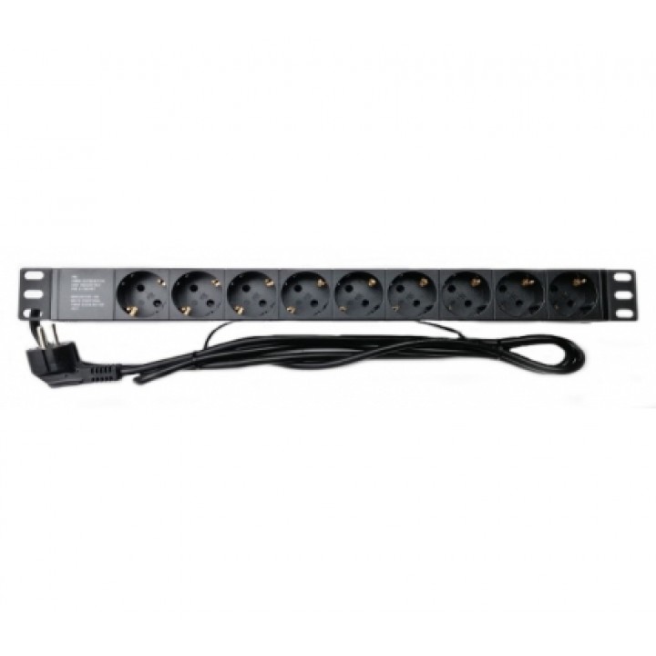 Блок розеток 1U 19" 9 розеток, 1,8м CSV WT-2260B-GER-1,8