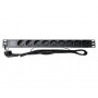 Блок розеток 1U 19" 9 розеток, 1,8м CSV WT-2260B-GER-1,8