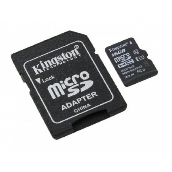 Карта памяти Kingston microSDHC UHS-I U1 16Gb