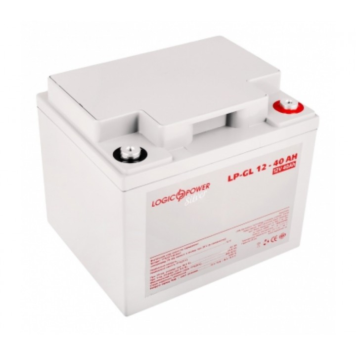 Аккумуляторная батарея LogicPower GL 12V 40 Ah Silver
