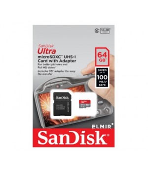 Карта памяти SanDisk microSDHC UHS-I Ultra 64Gb