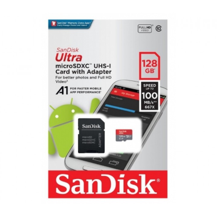 Карта памяти SanDisk microSDHC UHS-I 128Gb