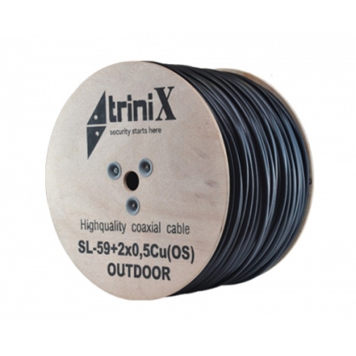 Кабель коаксиальный c питанием внешний Trinix SL-59+2*0.5 OS структура