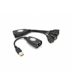 Подовжувач USB 2.0 сигнала по F/UTP до 50м (RJ-45 to AM + RJ-45 to 4xAF)