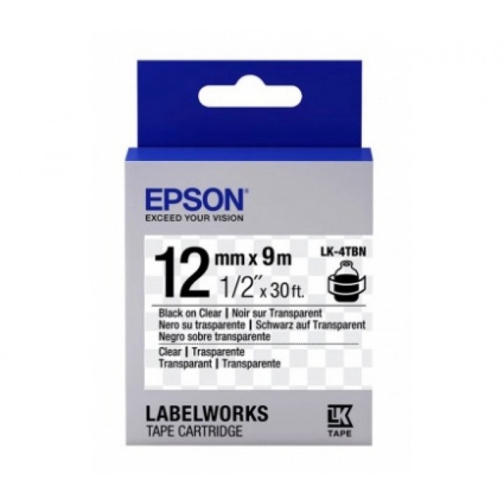 Картридж Epson LK4WBN 12mm/9m