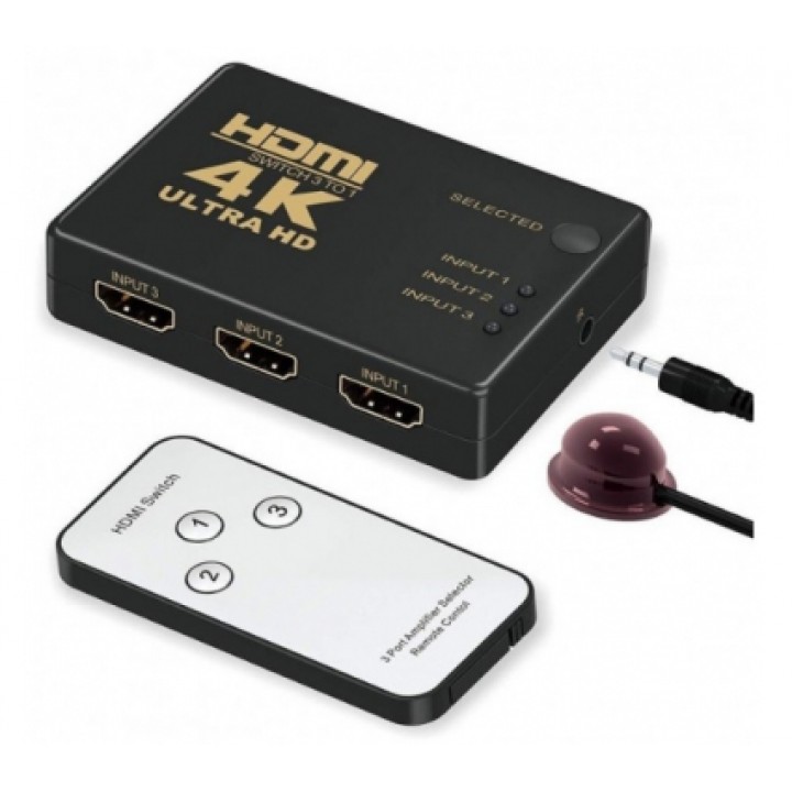 HDMI Switch 3 port HDMI (3xHDMI-1xHDMI) c пультом