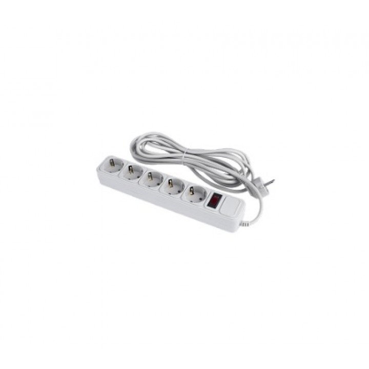 LogicPower LP-X5, 5 розеток, серый, 4.5 м
