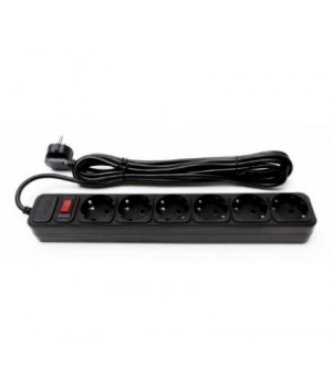 ProLogix 6 розеток 1,8 m чорний (PRS-075P6-18B)