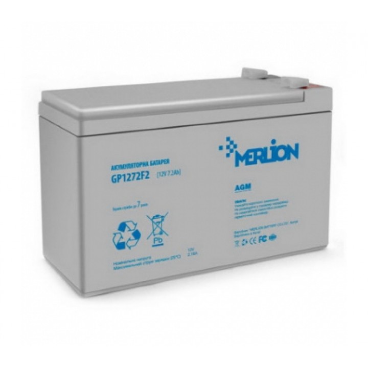 Акумуляторна батарея Merlion AGM GP1272F2 12 V 7,2 Ah