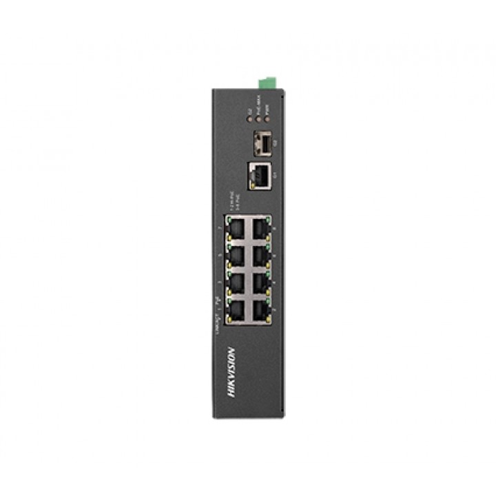 8-портовий некерований POE комутатор Hikvision DS-3T0310HP-E/HS