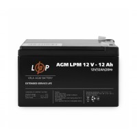 Акумулятор свинцево-кислотний LogicPower AGM LPM 12V 12 Ah