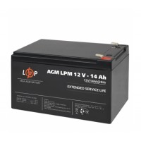Акумулятор свинцево-кислотний LogicPower AGM LPM 12V 14 Ah