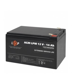 Акумулятор свинцево-кислотний LogicPower AGM LPM 12V 14 Ah