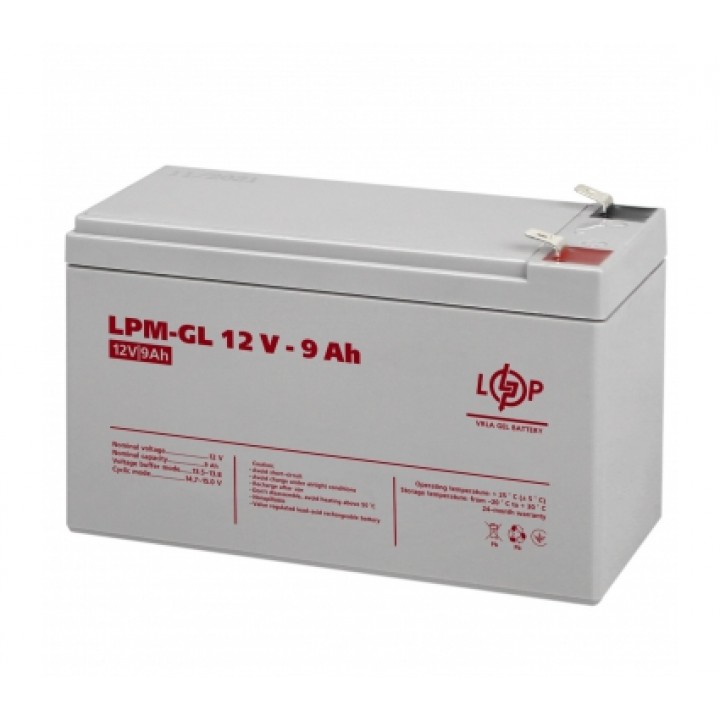 Акумулятор гелевий LogicPower LPM-GL 12V 9 Ah