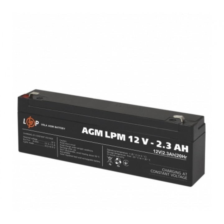 Акумулятор свинцево-кислотний LogicPower AGM LPM 12V 2.3 Ah Ah