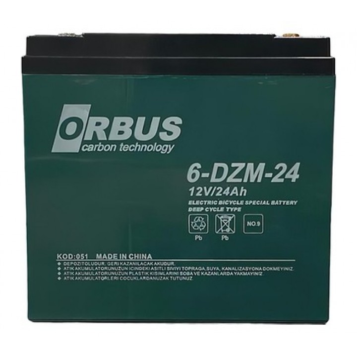 Акумуляторна батарея Orbus 6-DZM-24 1224 AGM 12V 24 Ah