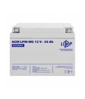 Акумуляторна батарея LogicPower AGM LPM-MG 12V 26 Ah
