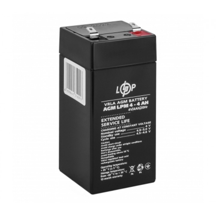 Акумуляторна батарея LogicPower AGM LPM 4V 4 Ah
