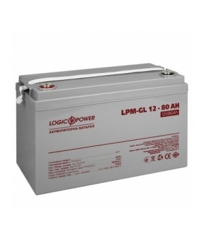 Акумулятор гелевий LogicPower LPM-GL 12V 80 Ah