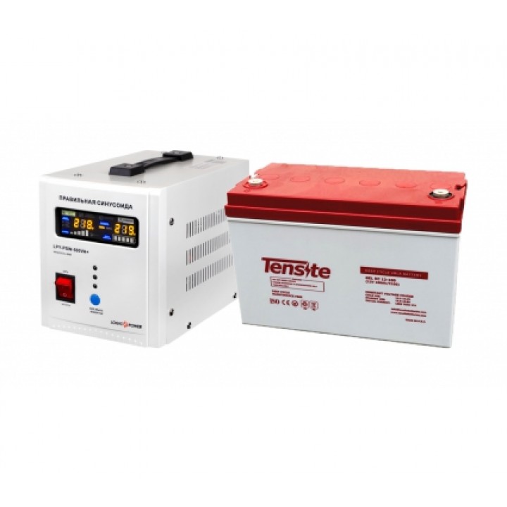 UPS LogicPower LPY-PSW-500VA+ + АКБ Tensite GEL DC12-100