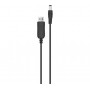 Кабель живлення ACCLAB USB to DC, 5,5х2,1 мм, 9V, 1A чорний