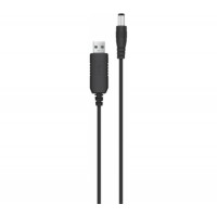 Кабель живлення ACCLAB USB to DC, 5,5х2,1 мм, 12V, 1A (чорний)