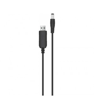 Кабель живлення ACCLAB USB to DC, 5,5х2,1 мм, 12V, 1A (чорний)