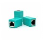 З'єднувач RJ45 8P8C мама/мама RJ45 для з'єднання кабелю, екранований, зелений