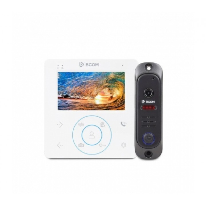 Комплект відеодомофона BCOM BD-480M white Kit
