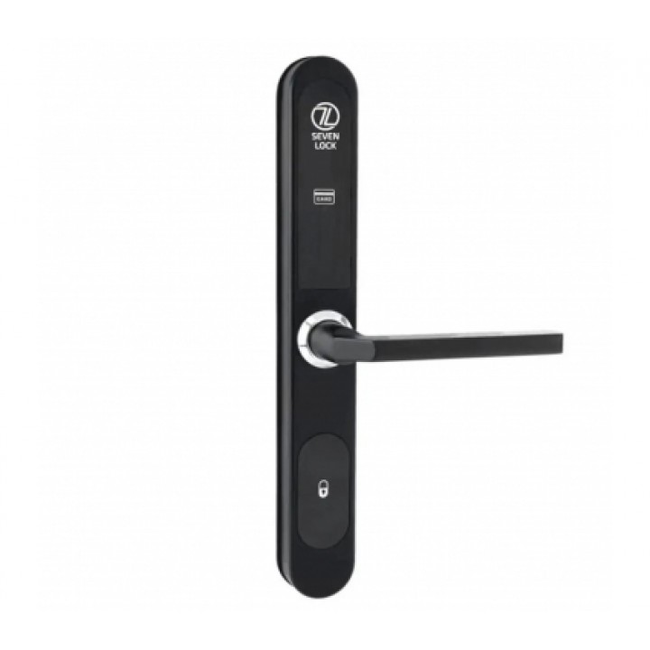 Електронний RFID замок для готелів та хостелів Seven Lock SL-7737S Black